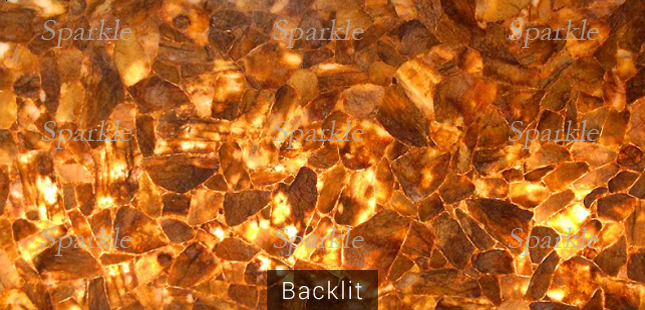 Golden Crystal Quartz Backlit
